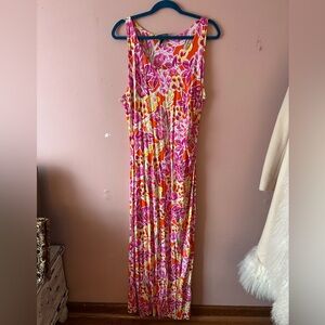 Ralph Lauren Pink and Orange Floral Dress